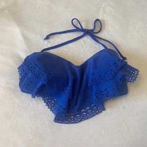 H2oh! Royal Blue Swim Top Women's Size X-Large Ruffle Layers